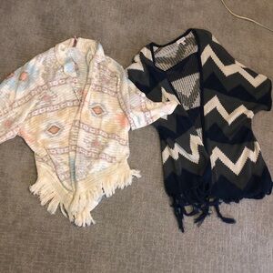 2 short sleeve shrugs